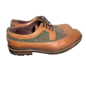 Tex Baker Brogue Wingtip leather shoes Sz 44 (10)